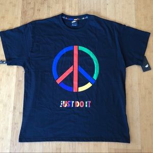 SOLD NWT Nike Black Colorful Peace T-Shirt XL